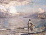 Bathers on the Beach by Marie Auguste Emile Rene Menard